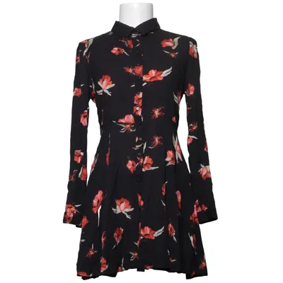 Shirt dress (Black, Red) from Zara Woman Collection Viscose