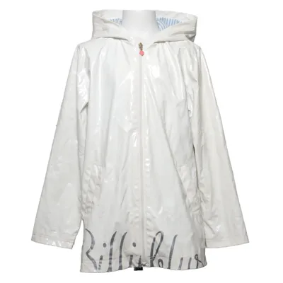 Rain jacket (White, Blue) from Billieblush Cotton, Polyester, Polyurethane