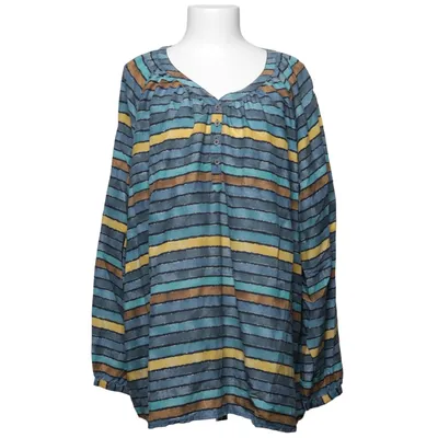 Blouse (Blue, Yellow, Brown) from Gina Benotti Modal