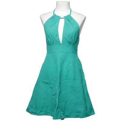 Halterneck dress (Green) from ASOS Cotton, Linen