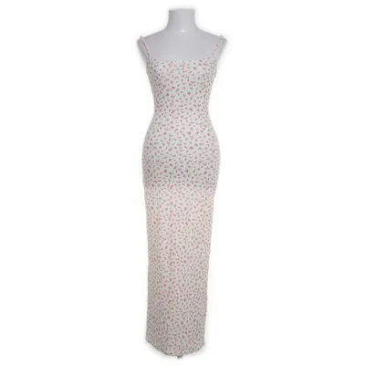 Maxi dress (White, Multicolored) from FB Sister Elastane, Polyester