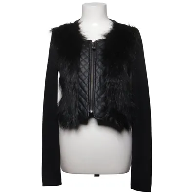 Jakke (Sort) fra Fransa Akryl, Bomuld, Pels, Polyester
