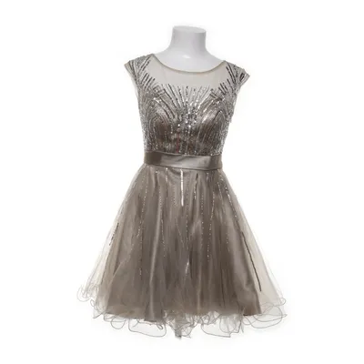 Cocktailklänning (Beige, Silverfärgad) från Luxuar Limited Polyester