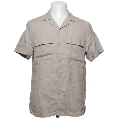 Short sleeve shirt (Beige) from Dressmann Linen
