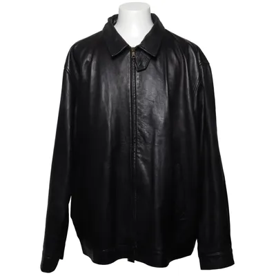 Leren jack (Zwart) van Ralph Lauren Katoen, Leer, Viscose