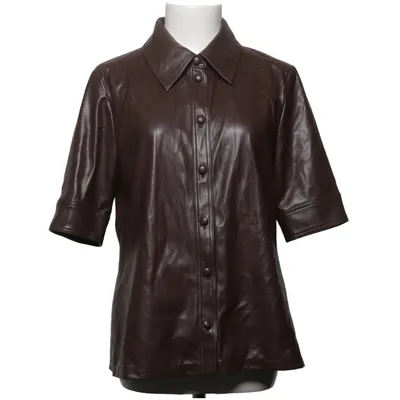 Short sleeve shirt (Brown) from Rodebjer Polyurethane, Recycled polyester