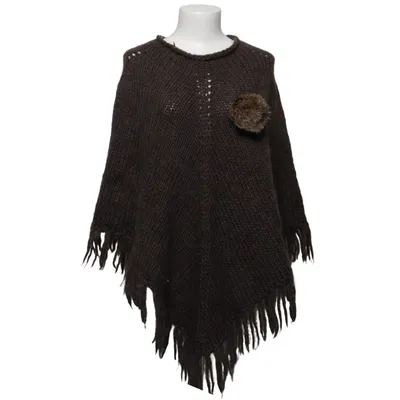 Poncho (Brown) from Petit Nord Wool
