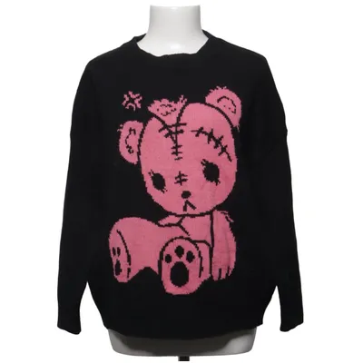 Sweater (Black, Pink) from Romwe