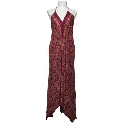 Maxi jurk (Lila, Meerkleurig) Zijde, Viscose