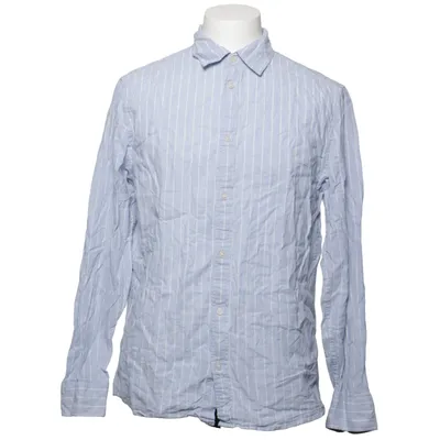 Shirt (Blauw) van H&M Man Linnen, Katoen