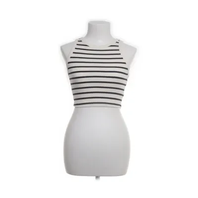 Crop Top (Weiß, Schwarz) von H&M Baumwolle, Elasthan