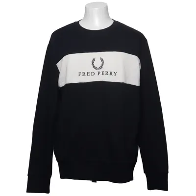 Sweatshirt (Bleu, Blanc) de Fred Perry Sportswear Coton, Élasthane
