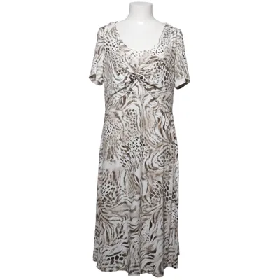 Dress (White, Brown) from Kingfield Elastane, Viscose