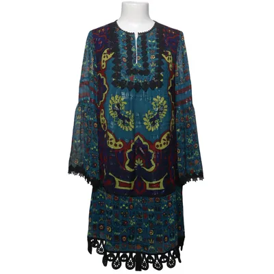 Klänning (Blå, Flerfärgad) från Anna Sui Nylon, Polyester, Silke