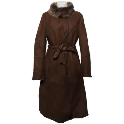 Shearlingjakke (Brun) fra Massimo Dutti Woman Læder