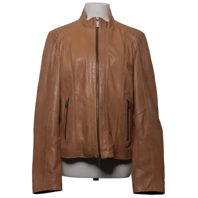 Leren jack (Bruin) van Wellington of bilmore Katoen, Leer, Polyester