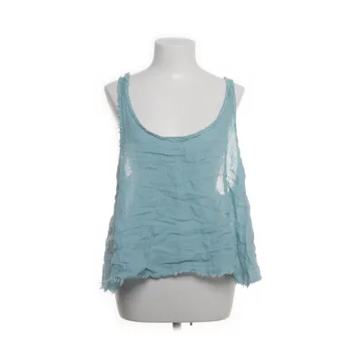 Crop top (Turquoise) van Mango Casual Katoen