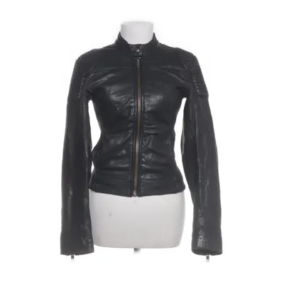 Läderjacka (Svart) från H&M Bomull, Elastan, Polyester, Skinn