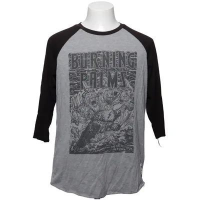 Honkball T-shirt (Grijs, Zwart) van Burning Palms Katoen, Polyester