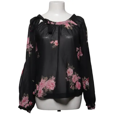 Bluse (Floral Print Slit Sleeve Blouse) fra A Wear Polyester