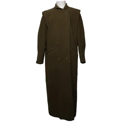 Manteau (Vert) de Cashmere Polyamide, Viscose, Laine