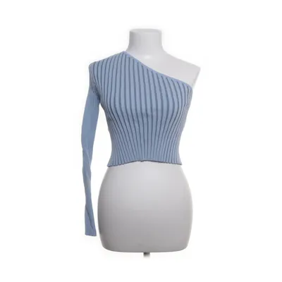 Crop top (Blauw) van Zara Viscose, Polyamide