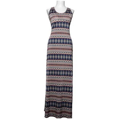 Robe longue (Bleu, Multicolore) de Mela London Élasthane, Polyester