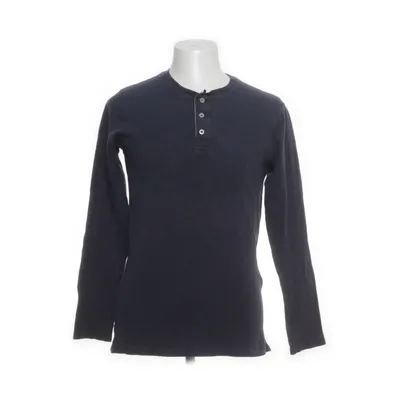 Henley shirt (Blauw) van Jack & Jones Katoen