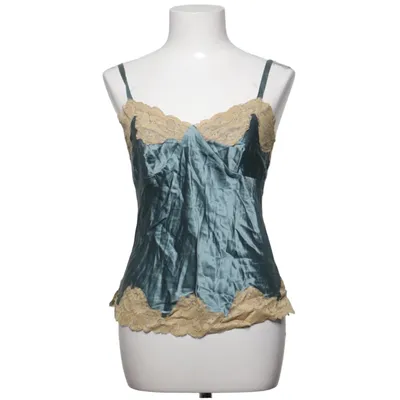 Pyjamatop (Blauw, Beige) van Express Design Studio Elastaan, Zijde