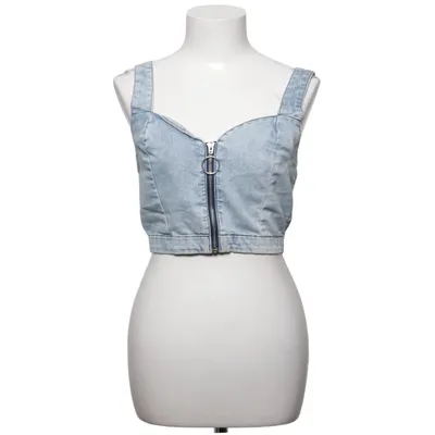 Crop top (Blue) from H&M Cotton, Elastane, Polyester