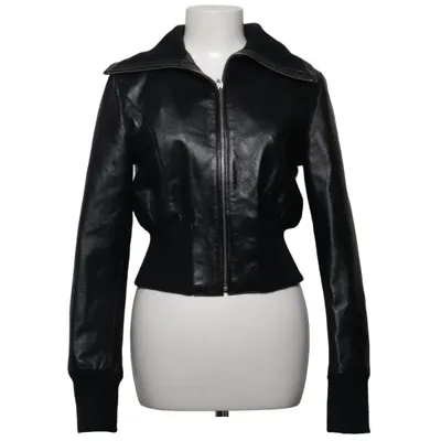 Leather jacket (Black) from Isolina Leather, Polyester
