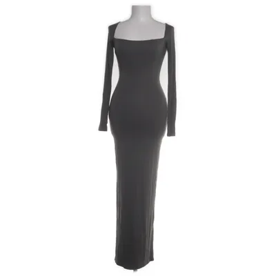Långklänning (Grå) från Charcoal Elastan, Viskos