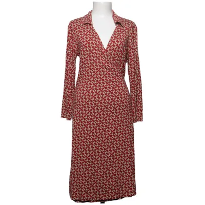 Wikkeljurk (Rood, Beige) van Vera Velour Elastaan, Viscose