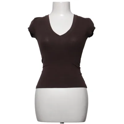 T-shirt (Braun) von Zara Baumwolle, Elasthan