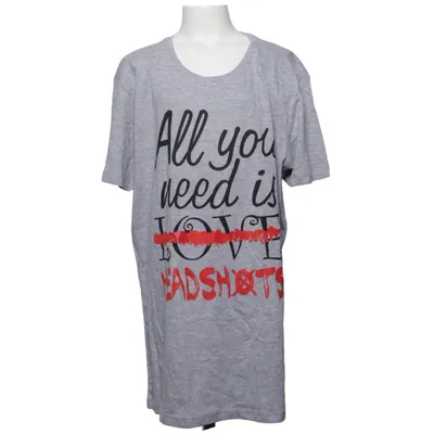 T-shirt (Grijs, Zwart, Rood) van Difuzed Katoen, Viscose