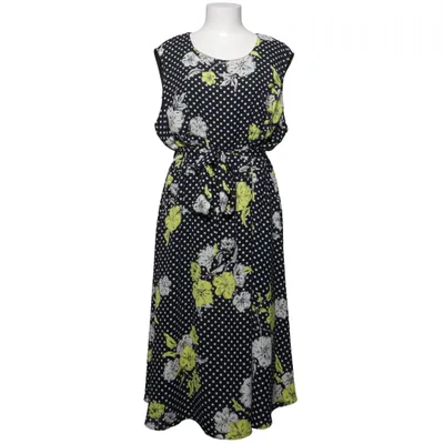 Dress (Black, White, Yellow) from Evans Polyester