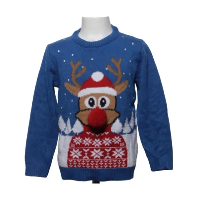 Weihnachtspullover (Blau, Rot, Weiß) von My Favourites Acryl