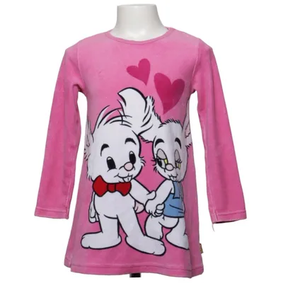 Klänning (Rosa, Vit, Flerfärgad) från Bamse Bomull, Polyester