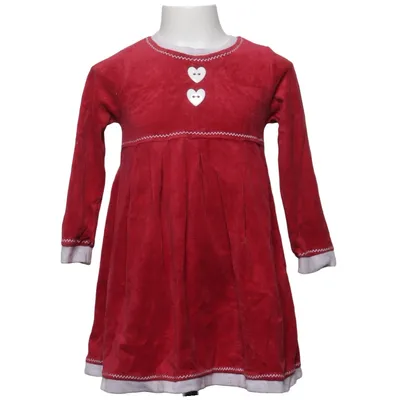 Dress (Red, White) from Soft Wear Cotton, Polyester