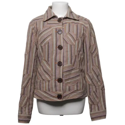 Blazer (Brown, Multicolored) from Moschino Jeans Nylon, Polyester, Viscose, Wool