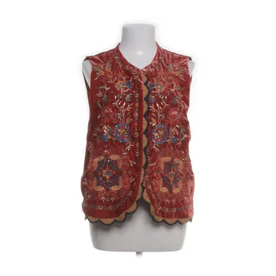 Vest (Red, Multicolored) from Brach Brach Cotton, Polyester