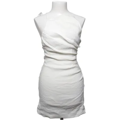 Dress (White) from Zara Elastane, Linen, Polyamide, Polyester