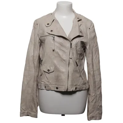Bikerjacka (Beige) från Softy Outerwear Collection Polyester, Viskos