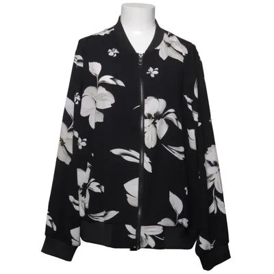 Bomber jacket (Black, White) from ONLY Carmakoma Elastane, Polyester