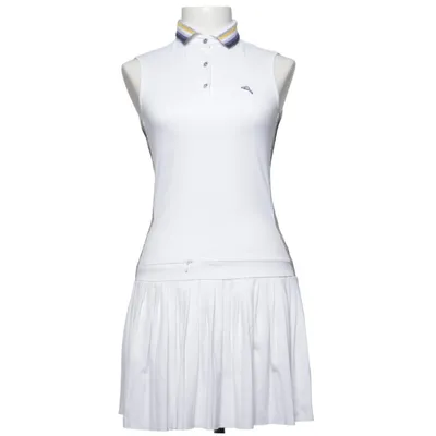 Polo dress (White, Multicolored) from Chervo Elastane, Polyamide