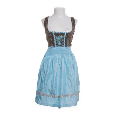 Dirndl (Blue, Brown, Multicolored) from Busserl Trachten Cotton