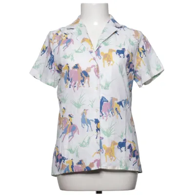 Kortärmad skjorta (Vit, Flerfärgad) från Bobbie Brooks Bomull, Polyester