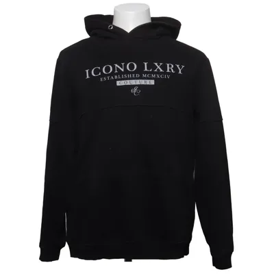 Sweat à capuche (Noir) de Icono Coton, Polyester
