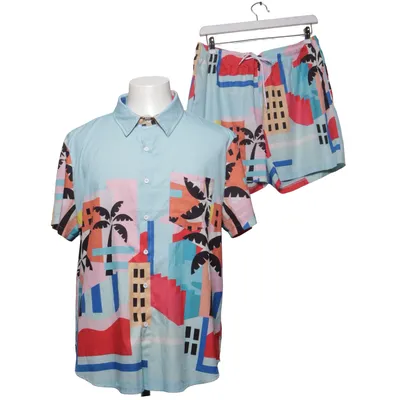 Set (Blue, Multicolored) from Incerun Polyester