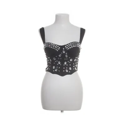 Crop top (Zwart, Zilver) van Chiquelle